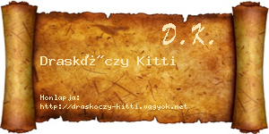 Draskóczy Kitti névjegykártya
